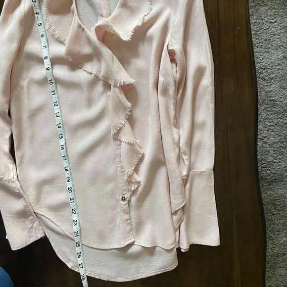 Tru Luxe Jeans Pink Button-down Top/Blouse  Long Sleeves Size XS - Picture 8 of 12